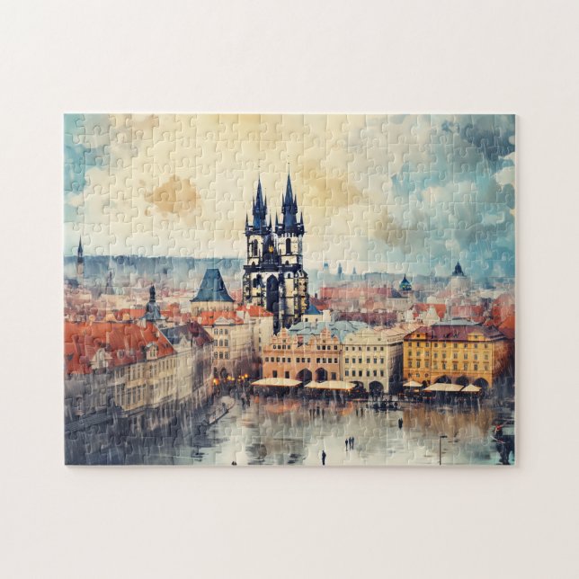  Prague night in Czech Republic Jigsaw Puzzle (Horizontal)