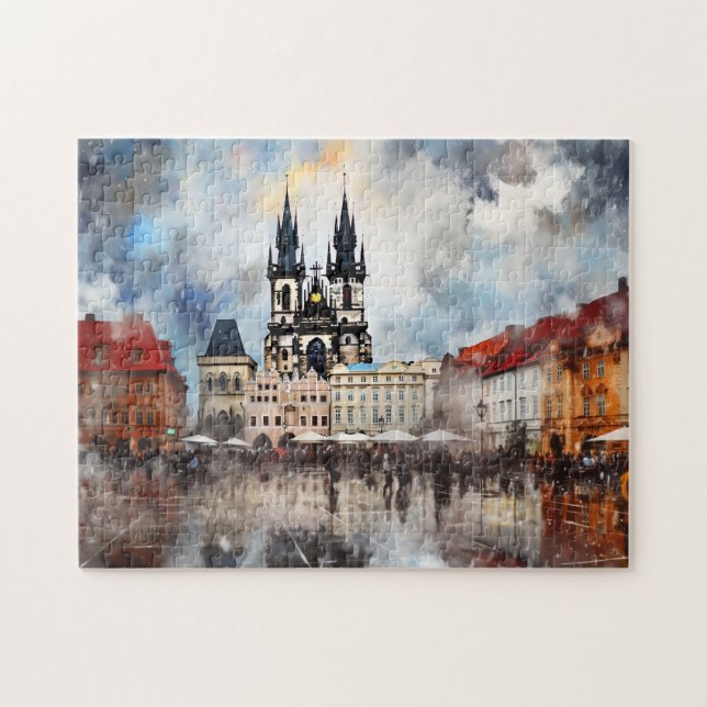  Prague night in Czech Republic Jigsaw Puzzle (Horizontal)