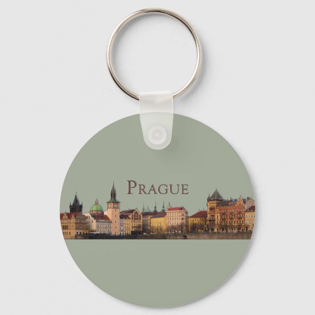 Prague: Old Town Skyline Key Ring (Front)