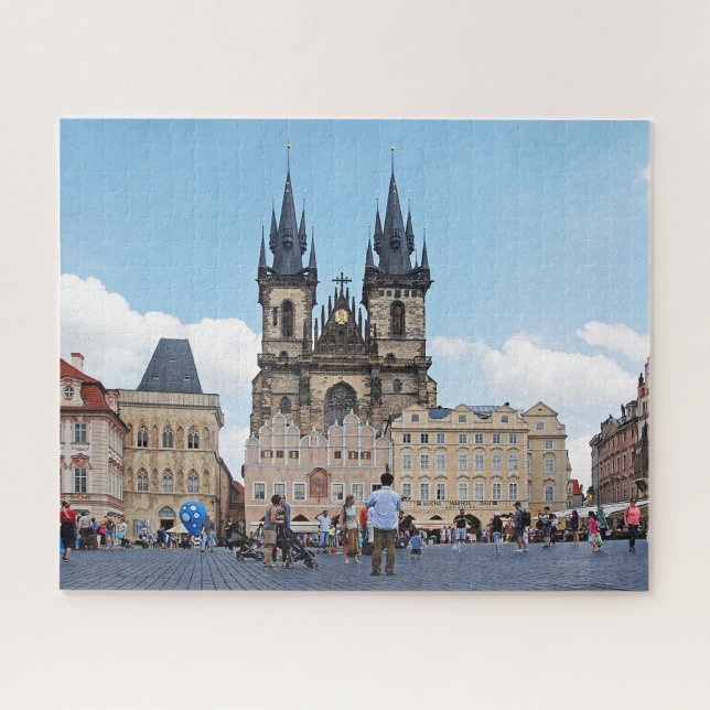 Prague. Old Town Square and Tyn Church. Jigsaw Puzzle (Horizontal)