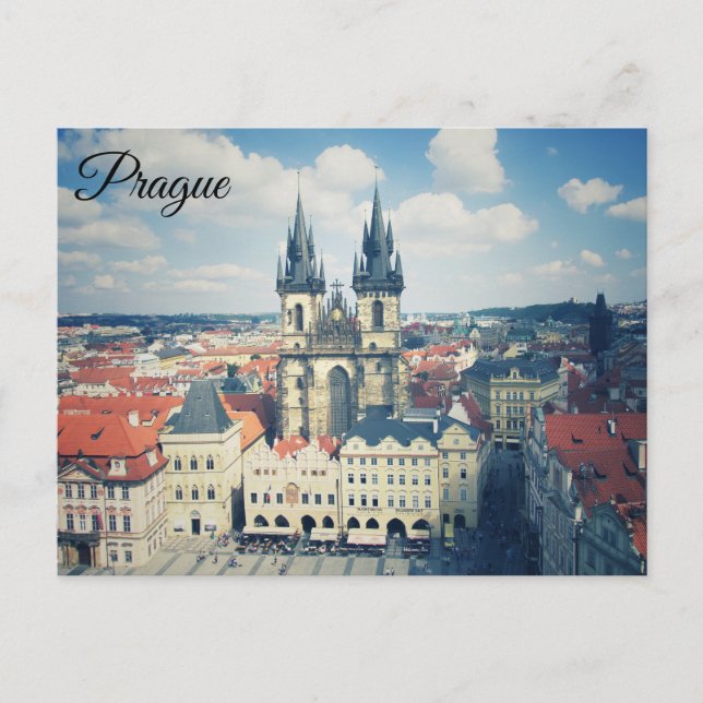 Prague old town square postcard (Front)