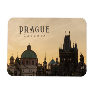 Prague Old Town sunrise, Czechia travel photo Magnet