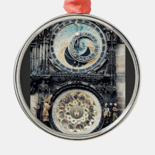 Prague Orloj Metal Tree Decoration