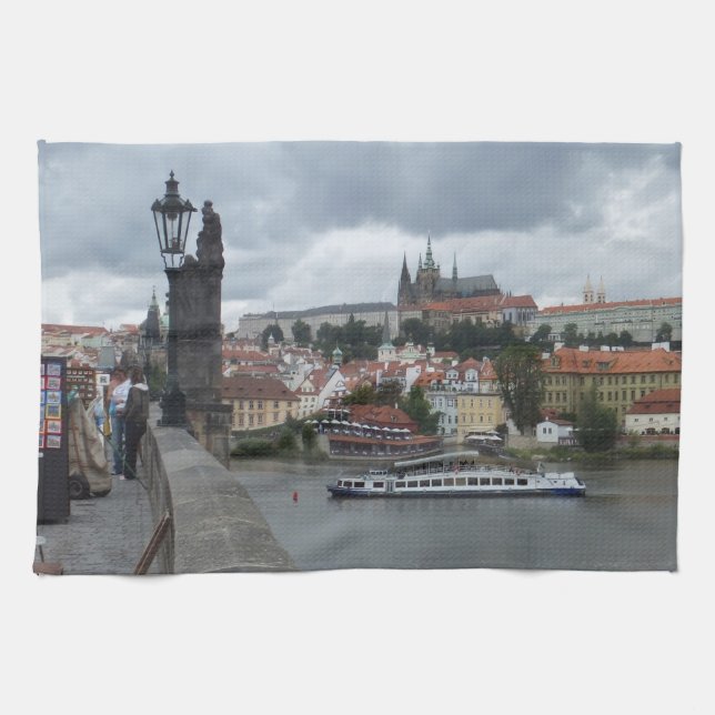 Prague / Praha custom kitchen towels (Horizontal)