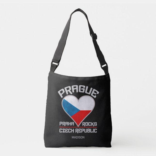 Prague / Praha custom name Crossbody Bag (Front)
