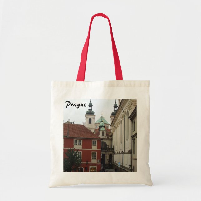 Prague Red White Tote Bag (Front)