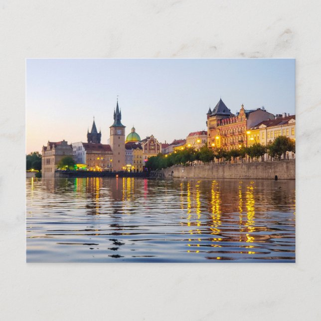 Prague Seen From the Vitava River Postcard (Front)