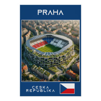 Prague Stadium - Czech - Ecological Design Poster
