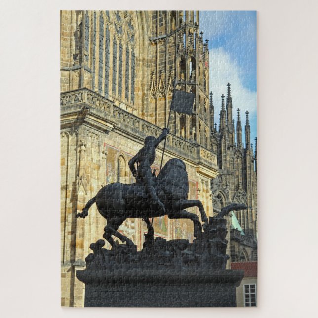 Prague statue 1014-pc jigsaw puzzle (Vertical)