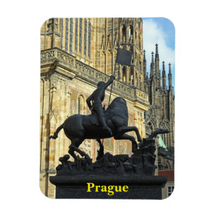 Prague statue magnet