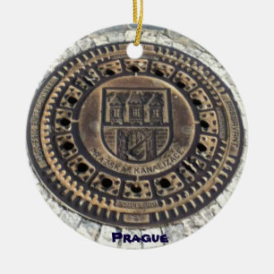 Prague Street Cover Ornament Czech Republic