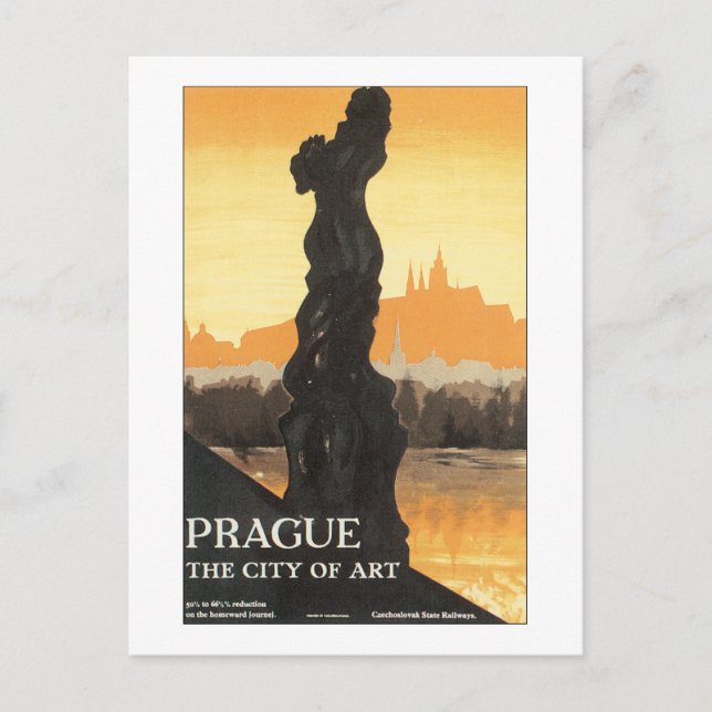 Prague The City of Art Postcard (Front)
