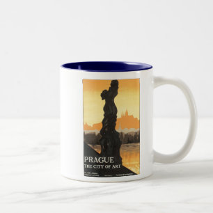 Prague, The City of Art Two-Tone Coffee Mug