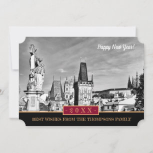 Prague Towers & Happy New Year! Card /Praha
