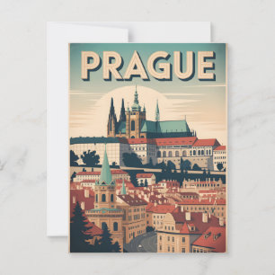 Prague vintage postcard