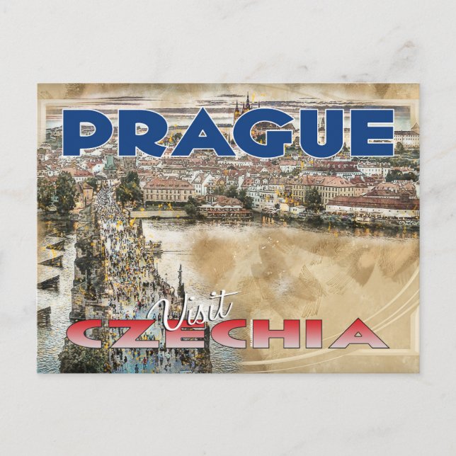 Prague, Visit Czechia... Postcard (Front)