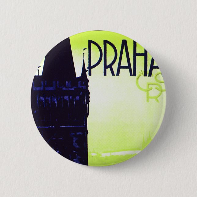 Praha 6 Cm Round Badge (Front)