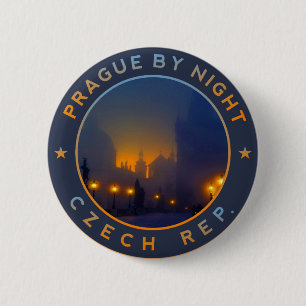 Praha by Night 6 Cm Round Badge