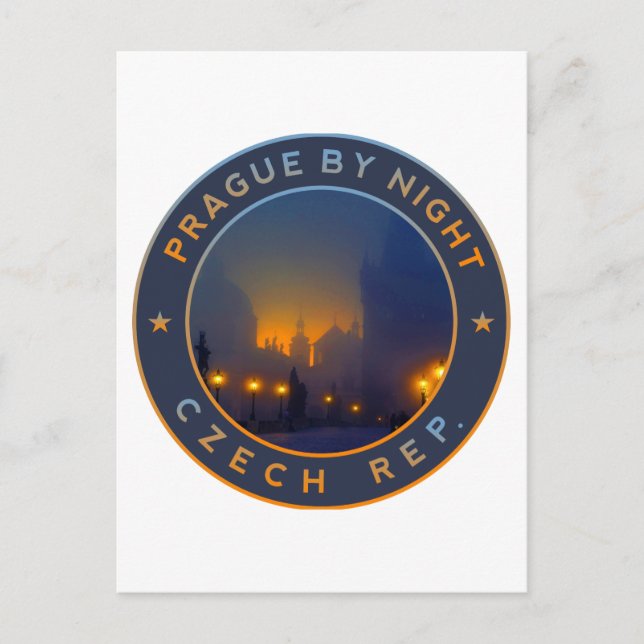 Praha by Night Postcard (Front)