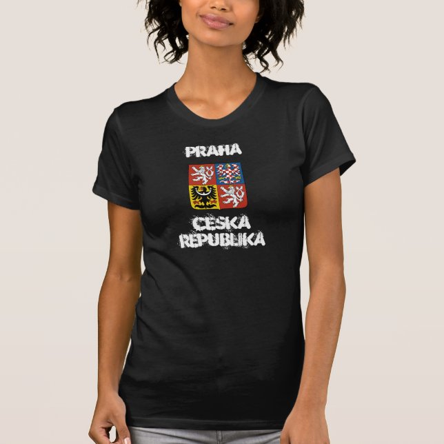 Praha, Ceska Republika with coat of arms T-Shirt (Front)