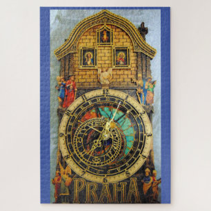 PRAHA CLOCK CZECHOSLOVAKIA JIGSAW PUZZLE