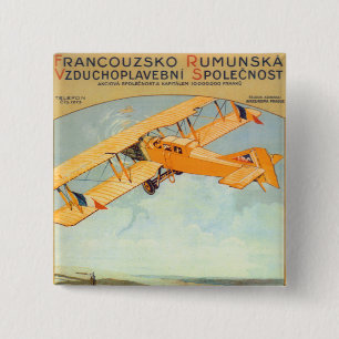 Praha ~ Franco Roumanie 15 Cm Square Badge