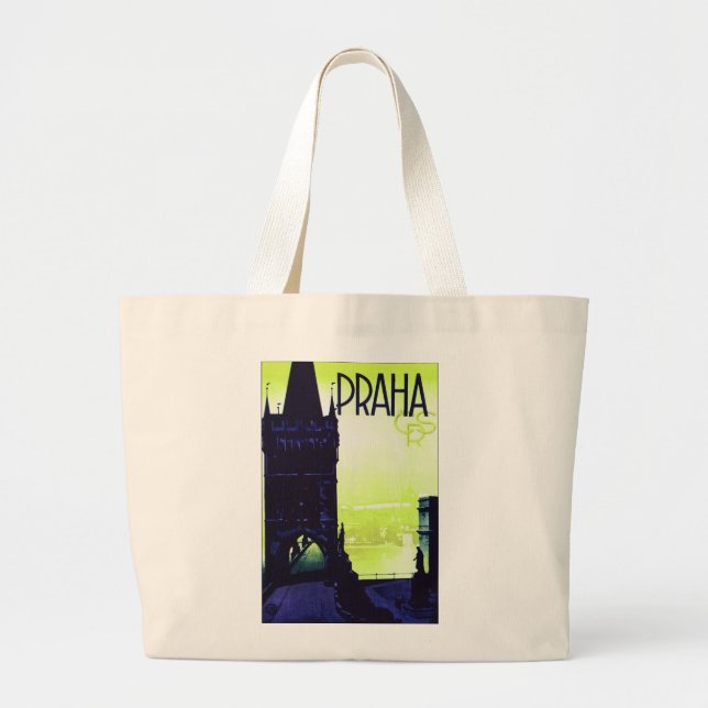 Praha Large Tote Bag (Front)