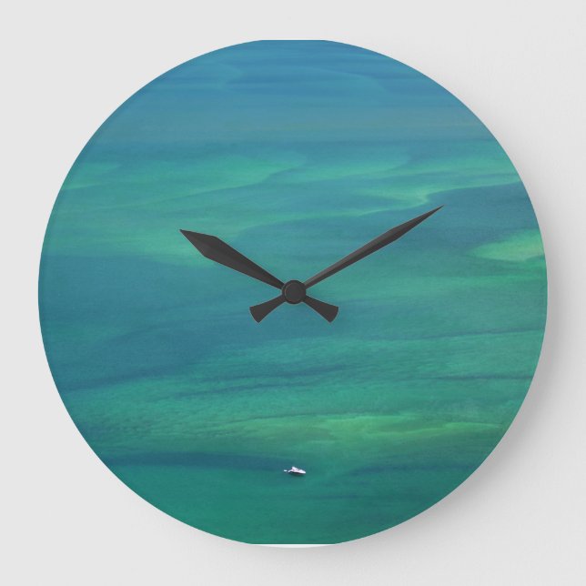 Praia Da Arrabida -THE REAL PORTUGAL Large Clock (Front)