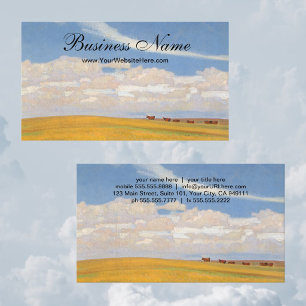 Prairie After Storm by Maynard Dixon, Vintage Art Business Card