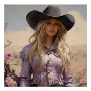 Prairie Blossoms: Cowgirl Wall Art