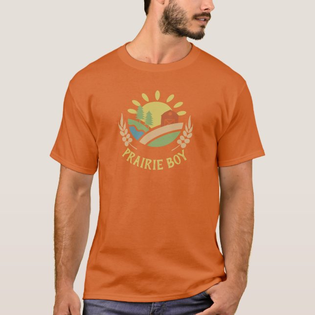Prairie Boy in Saskatchewan, Alberta and Manitoba T-Shirt (Front)