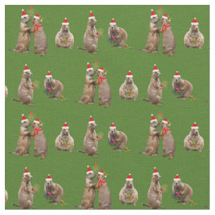 Prairie Christmas Fabric (Dark Green)