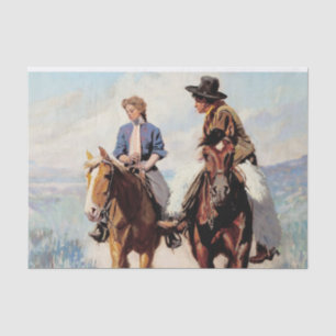 “Prairie Courtship” by W Herbert Dunton Tissue Paper
