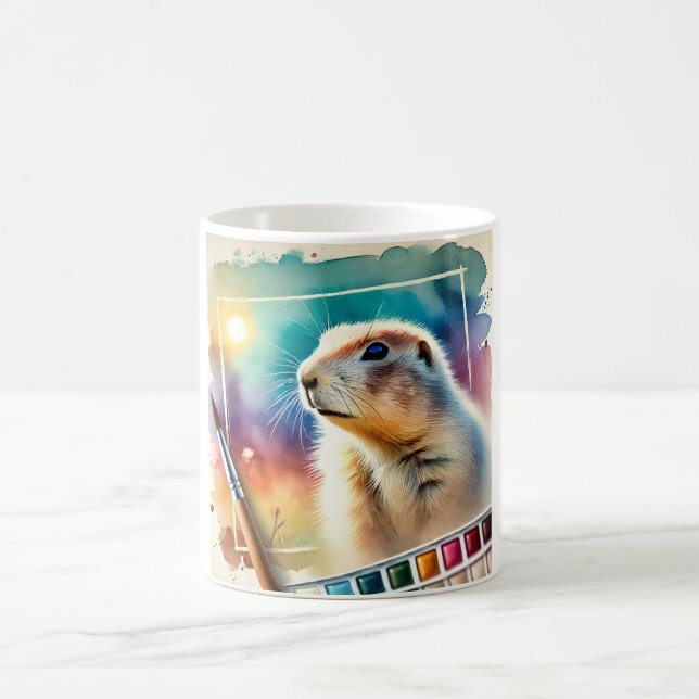Prairie Dog 130624AREF123 - Watercolor Coffee Mug (Center)