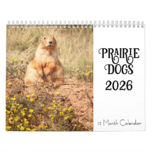 Prairie Dog 2026 12 Month Calendar