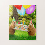 Prairie Dog Birthday Party Jigsaw Puzzle<br><div class="desc">The party has arrived! | Avanti,  the Global Humour Brand™ has been entertaining the world with its Feel Good Funny greeting cards for over 40 years. Our characters live life to the fullest and celebrate the humour in everyday life.</div>