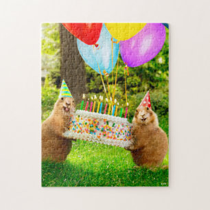 Prairie Dog Birthday Party Jigsaw Puzzle