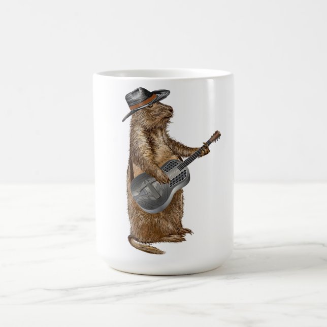 Prairie Dog Guitar Coffee Mug (Center)