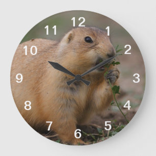 prairie dog large clock
