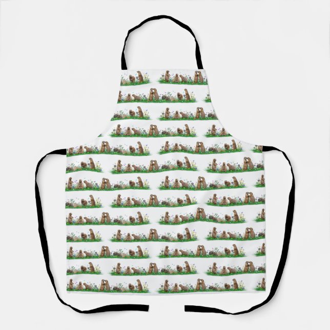 Prairie Dog Meadow All Over Print Apron (Front)