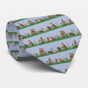 Prairie Dog Meadow Tie (Light Blue)