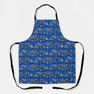 Prairie Dog Party All Over Print Apron (Blue)