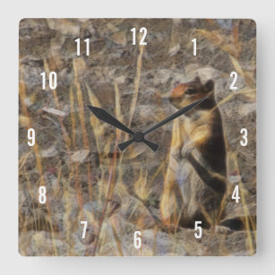 Prairie Dog Square Clock