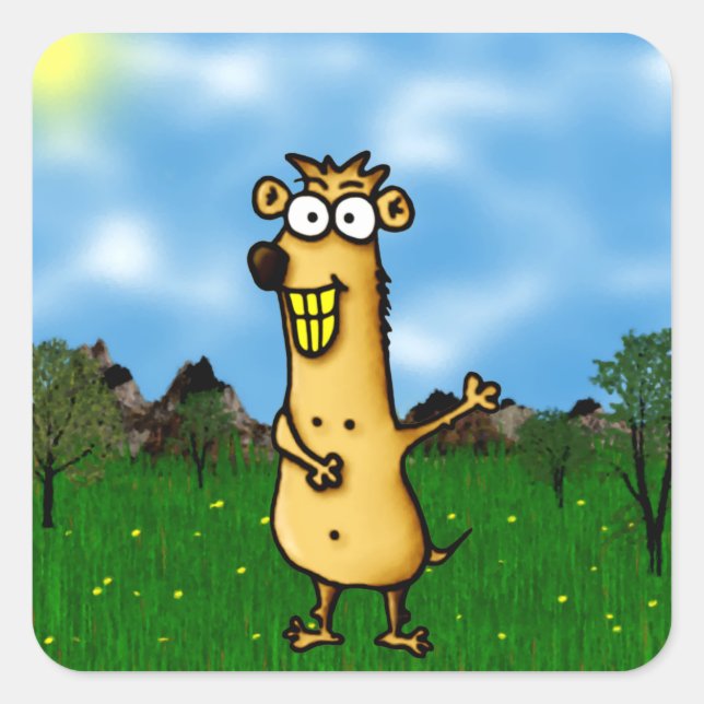Prairie Dog Square Sticker (Front)