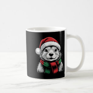 Prairie Dog Xmas Santa Hat Scarf Christmas Costume Coffee Mug
