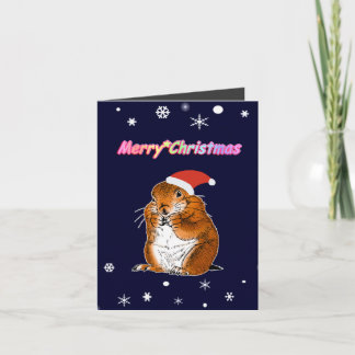 Prairie dog's Christmas Holiday Card