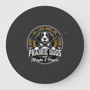 Prairie Dogs Maybe 3 People Design Large Clock
