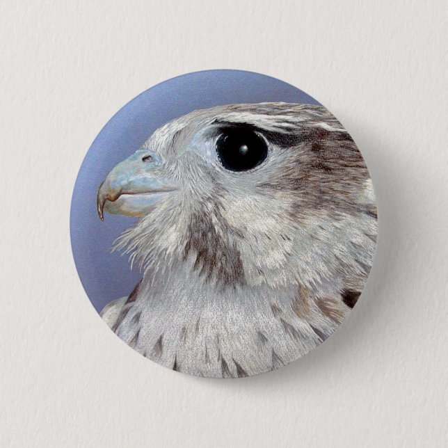 Prairie Falcon 6 Cm Round Badge (Front)