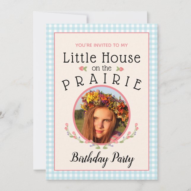 Prairie Girl Book Cover Birthday Invitation (Front)