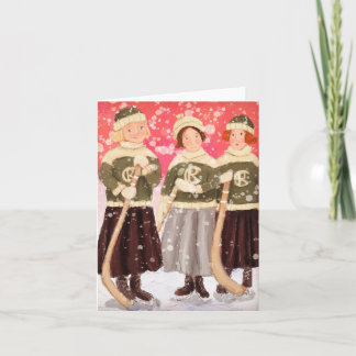 Prairie Girls in Winter 3 Holiday Card